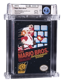 1985 NES Nintendo (USA) "Super Mario Bros." Rev-A Oval (Late Production) Sealed Game - WATA 9.2/A+